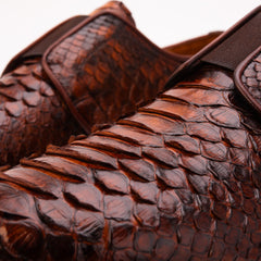 The Obsidian Tan Python Leather Sneaker All New