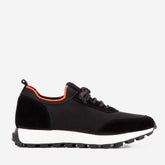 The Berlin Black Suede Leather Sneaker On Sale