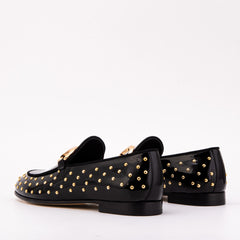 The Jupiter Shoe Black Spike Leather Bit Dress Loafer Limited Edition Shoe Fine Craftsmanship