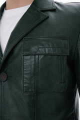 The Ravenna Green Leather Jacket All New