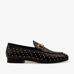 The Jupiter Shoe Black Spike Leather Bit Dress Loafer Limited Edition Shoe Exclusive Style