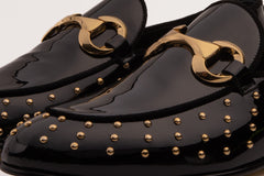 The Jupiter Shoe Black Spike Leather Bit Dress Loafer Limited Edition Shoe Exclusive Style