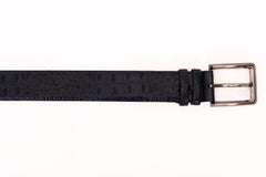 The Savamala Blue Leather Belt On Sale