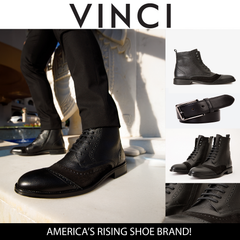 The Anderson Black Leather Suede Brogue Lace-Up Boot with a Zipper Fine Craftsmanship