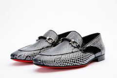 The Milano Black\/White Shoe Bit Loafer shoe Exclusive Style
