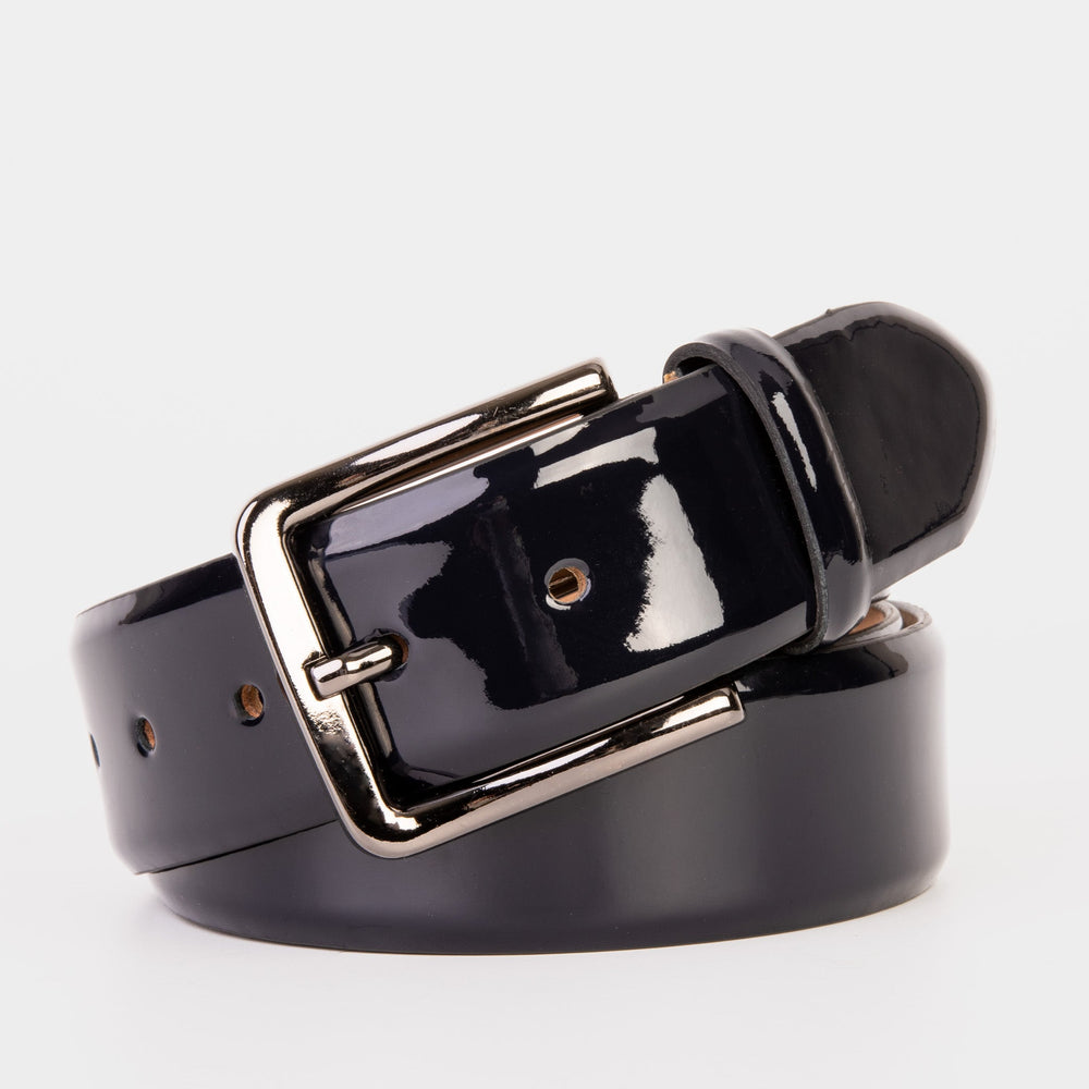 The Dodoma Navy Patent Leather Belt All New