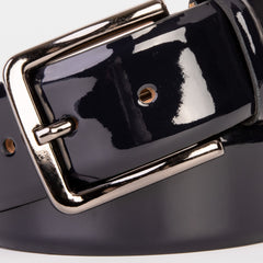 The Dodoma Navy Patent Leather Belt All New