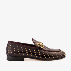 The Jupiter Shoe Burgundy Spike Leather Bit Dress Loafer Limited Edition Shoe For Sale