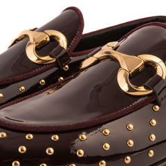 The Jupiter Shoe Burgundy Spike Leather Bit Dress Loafer Limited Edition Shoe For Sale