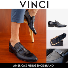 The Kazablanka Navy Leather Bit Loafer Shoe Universal Fit
