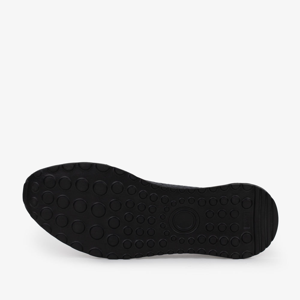 The Padova Black Leather Sneaker Fine Craftsmanship