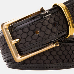 The Monarch Black Leather Belt All New
