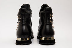 The Infanta High-Top Black Spike Leather Sneaker Limited Edition For Sale