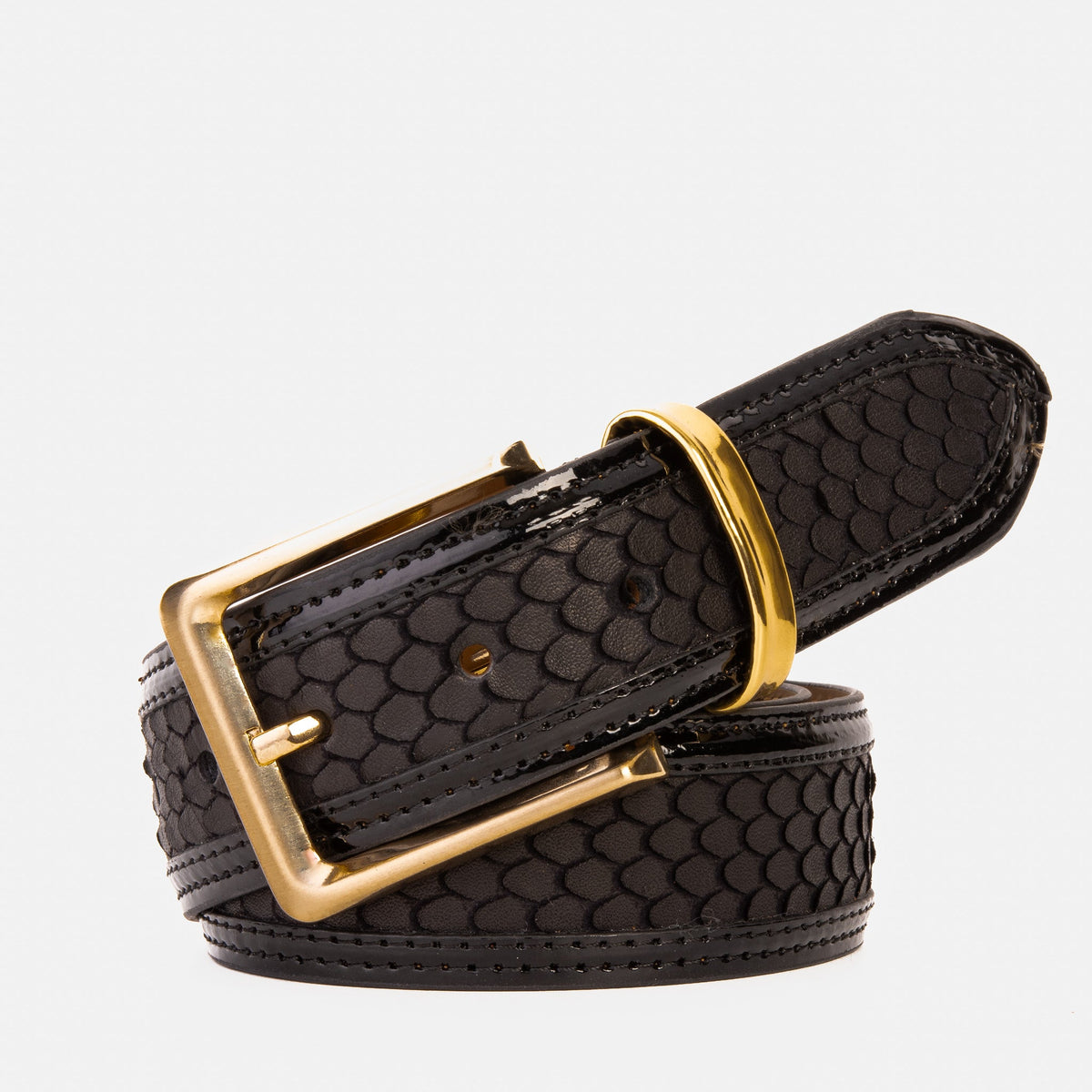 The Imperial Black Leather Belt Fine Craftsmanship