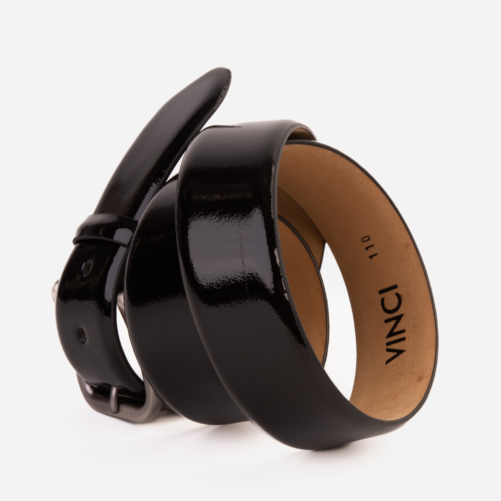 The Dodoma Black Patent Leather Belt All New