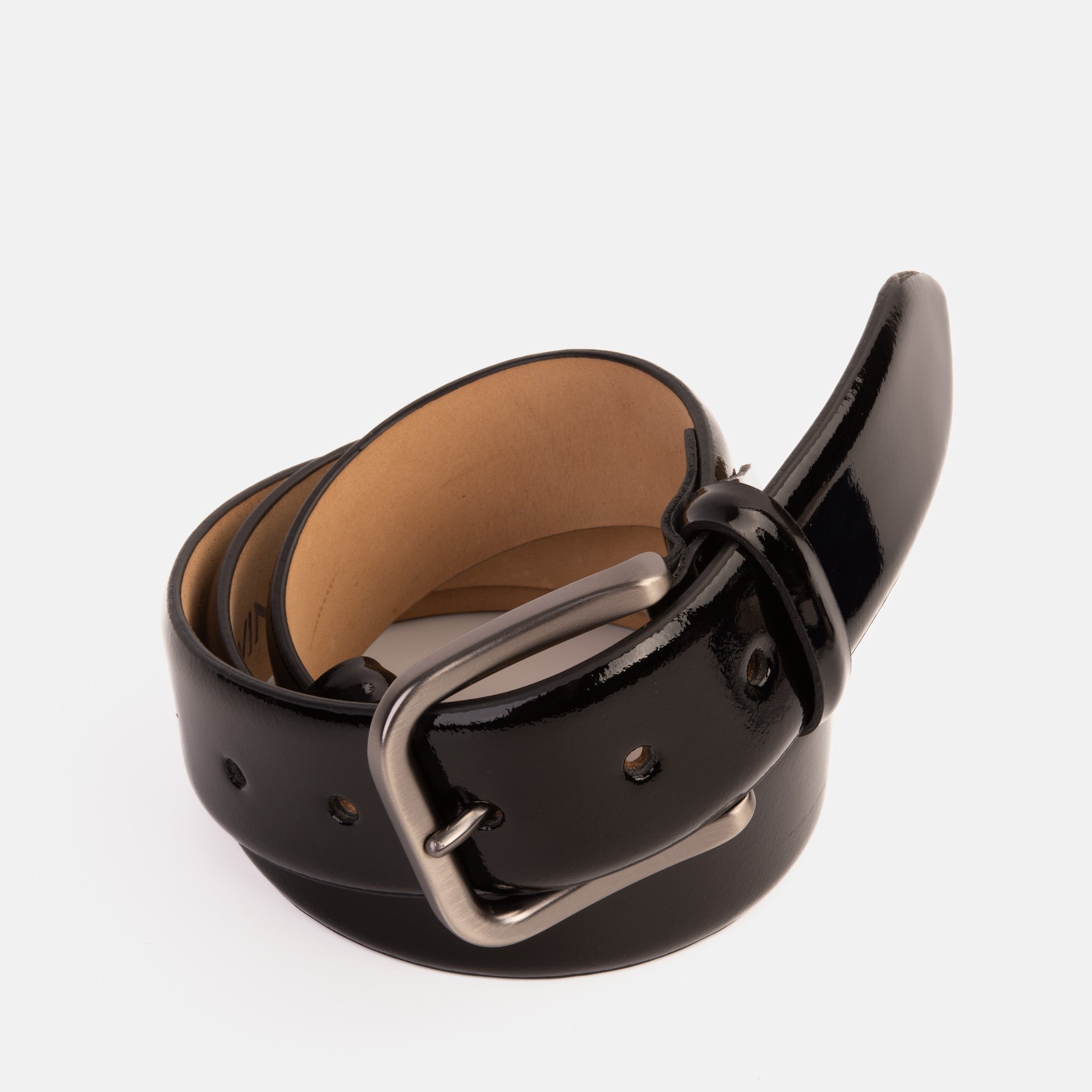 The Dodoma Black Patent Leather Belt All New