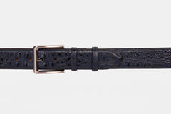The Savamala  Blue Leather Belt On Sale
