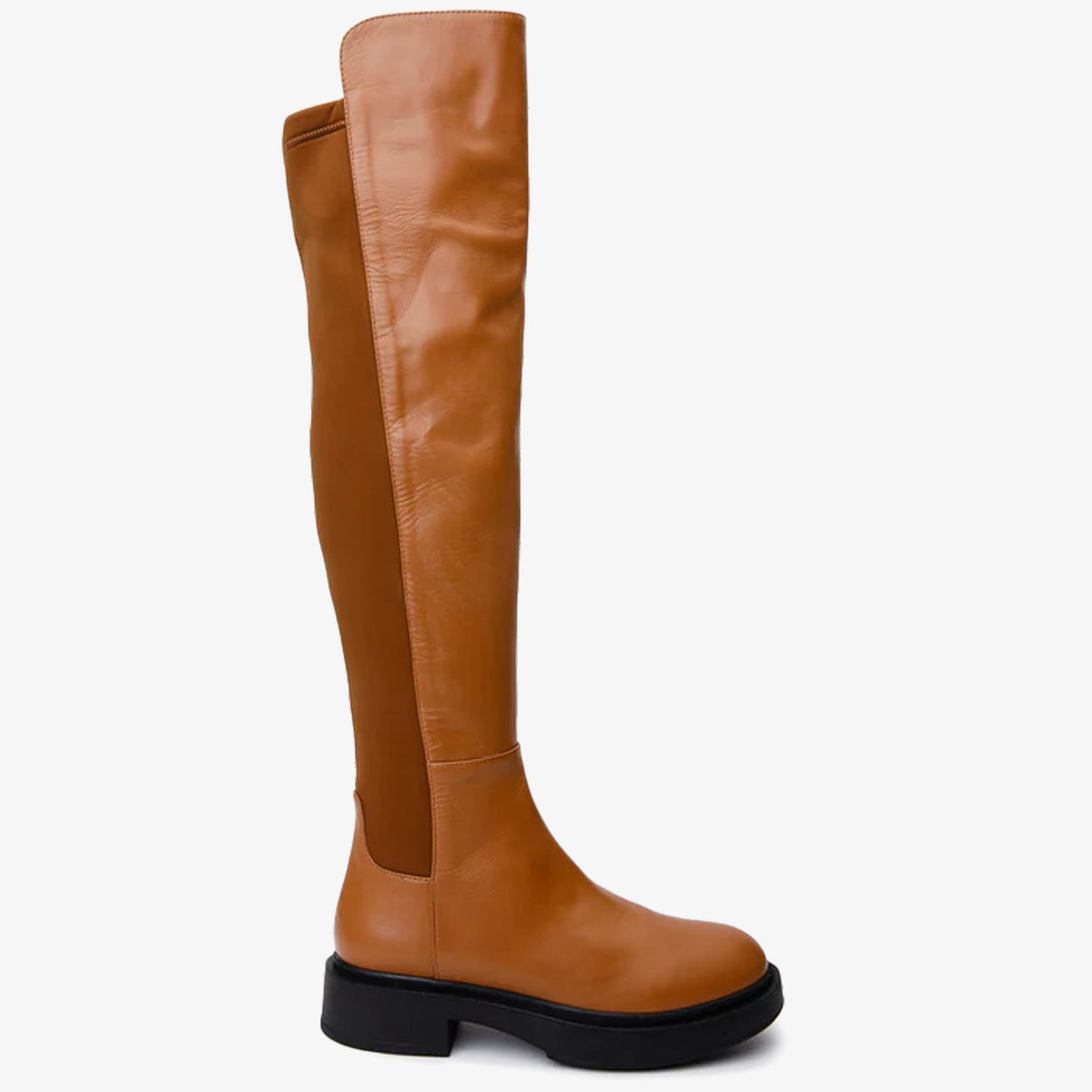 The  Harmony Belle Tan Leather Knee High Boot Exclusive Style