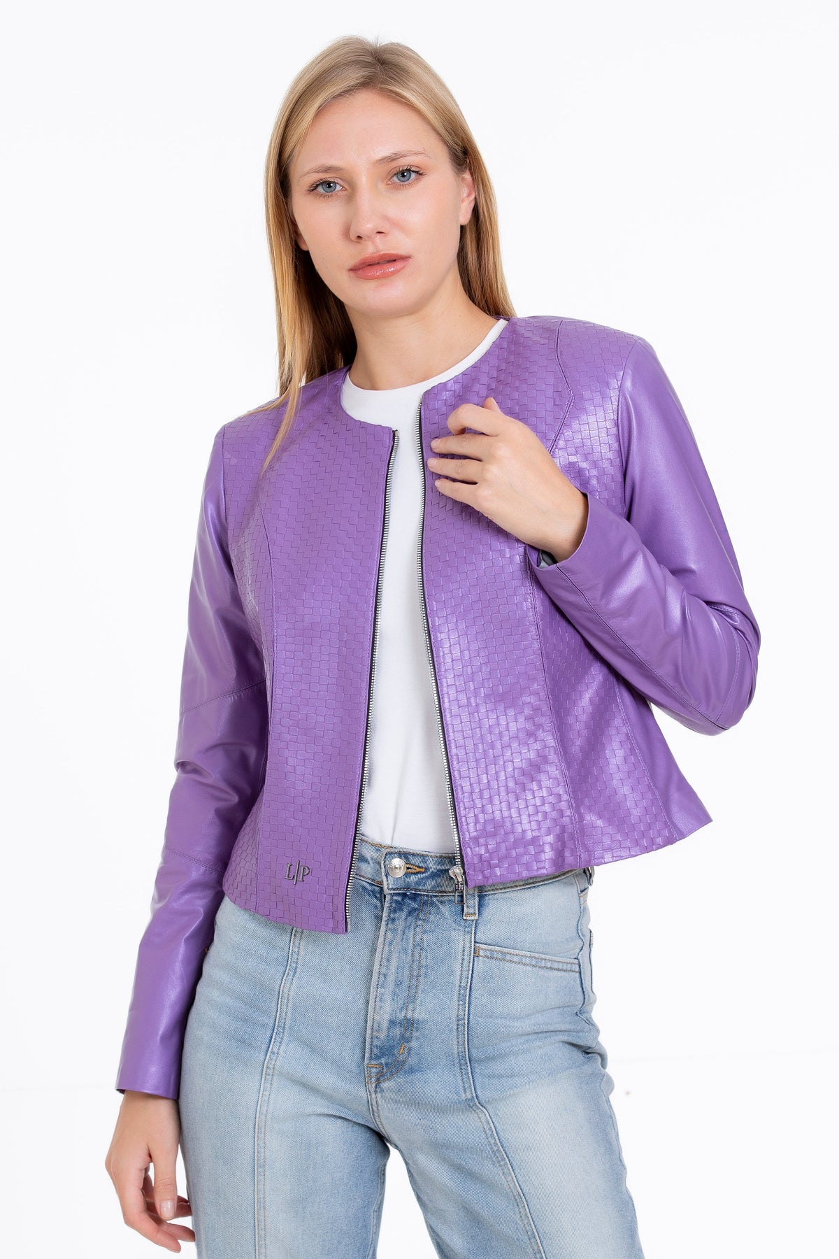 The Havnen  Lilac Leather Jacket Fine Craftsmanship