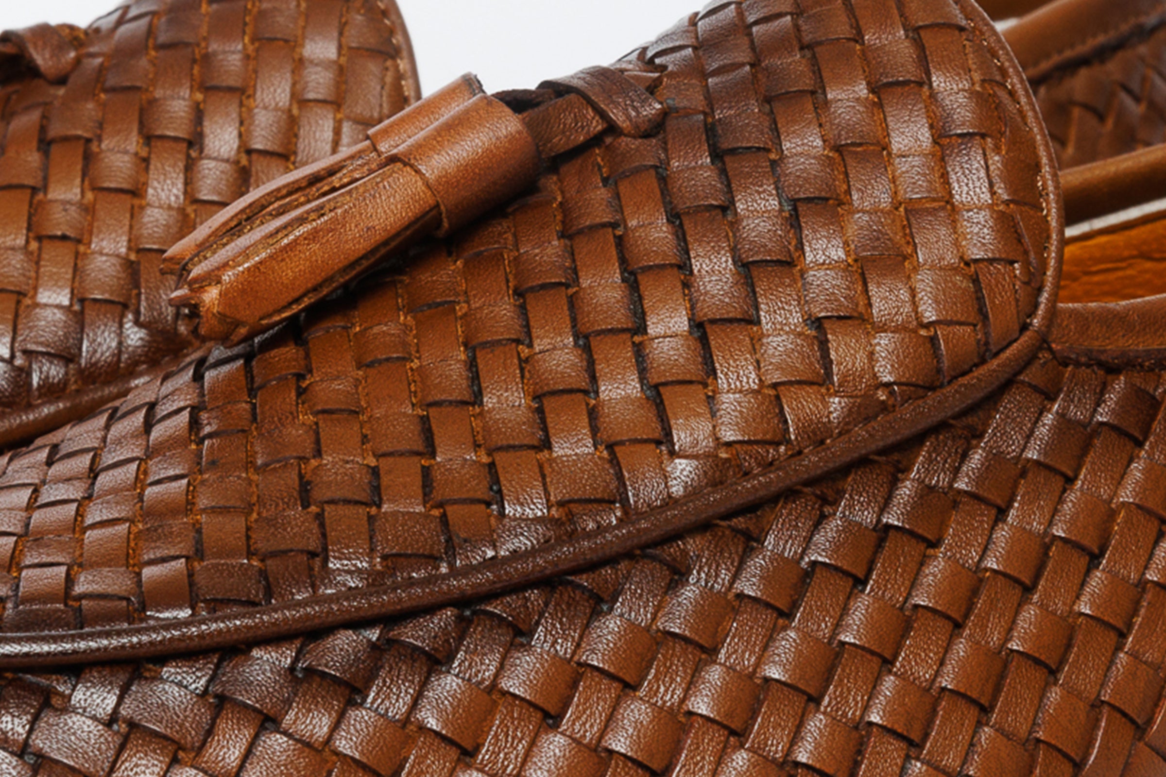 The Mclean Shoe Tan Woven Tassel Loafer  Shoe On Sale