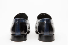 The Kazablanka Navy Leather Bit Loafer  Shoe Universal Fit