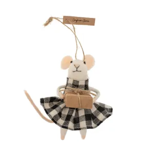 Gingham Gown Mouse Ornament